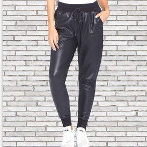 Trendy  Faux Leather Jogger XS